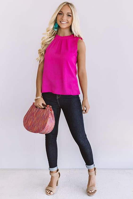 Combinar Blusa Fucsia Outfits Mujer Muy Trendy