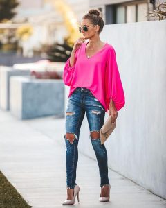 Combinar Blusa Fucsia Outfits Mujer Muy Trendy