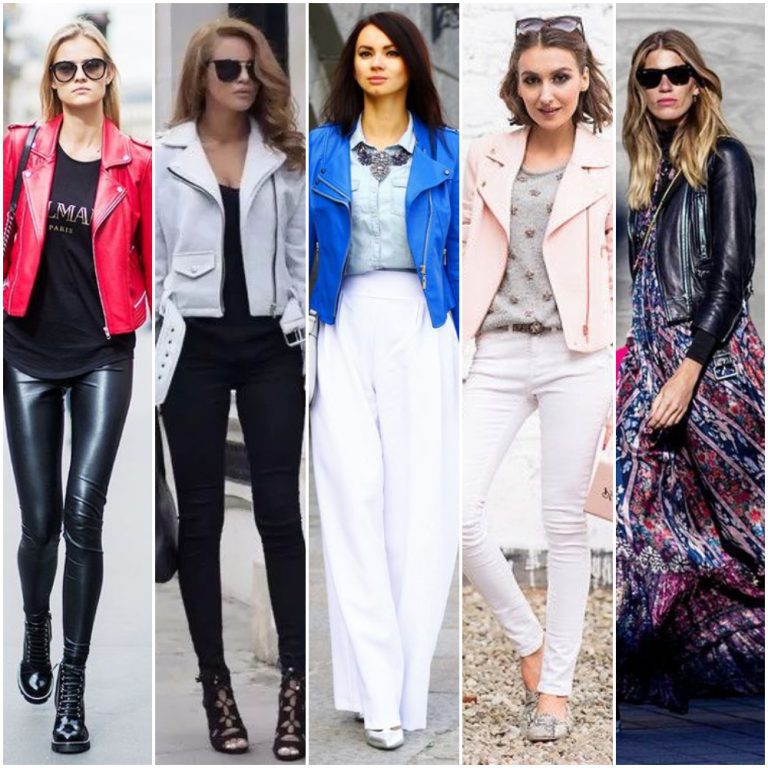 Look en chaqueta de cuero para mujer moderna