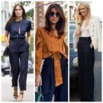 Outfits con pantalon azul marino, como combinarlo