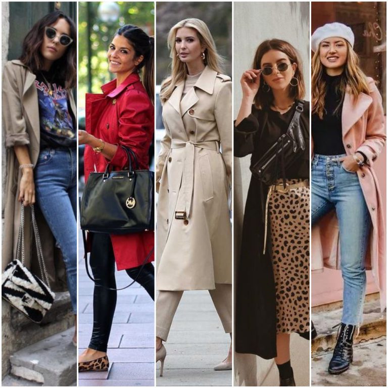 looks modernos con trench gabardina