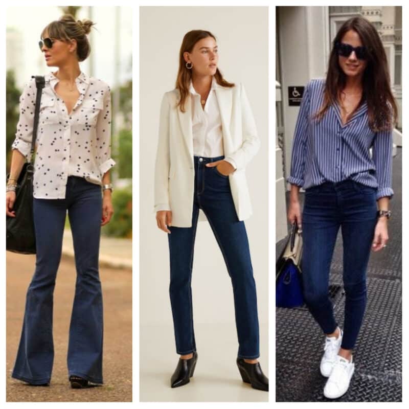 Como combinar jeans azul oscuro 2024 Outfits mujer Muy Trendy