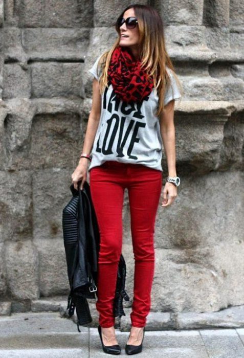 Outfit Jeans Rojo Germany, SAVE 42% 