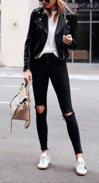 Outfits con jeans negros para mujer 2021 - Muy Trendy