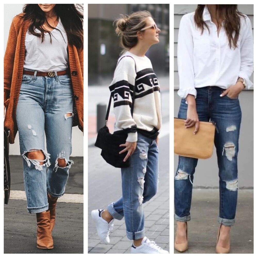 outfits con jeans boyfriend para mujer