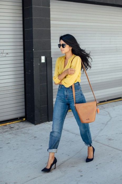 jeans mom de moda
