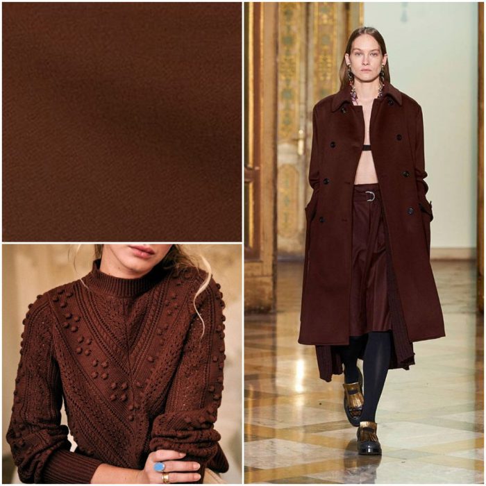 marron oscuro Colores de moda invierno 2022