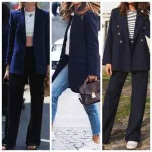 Como combinar blazer azul marino