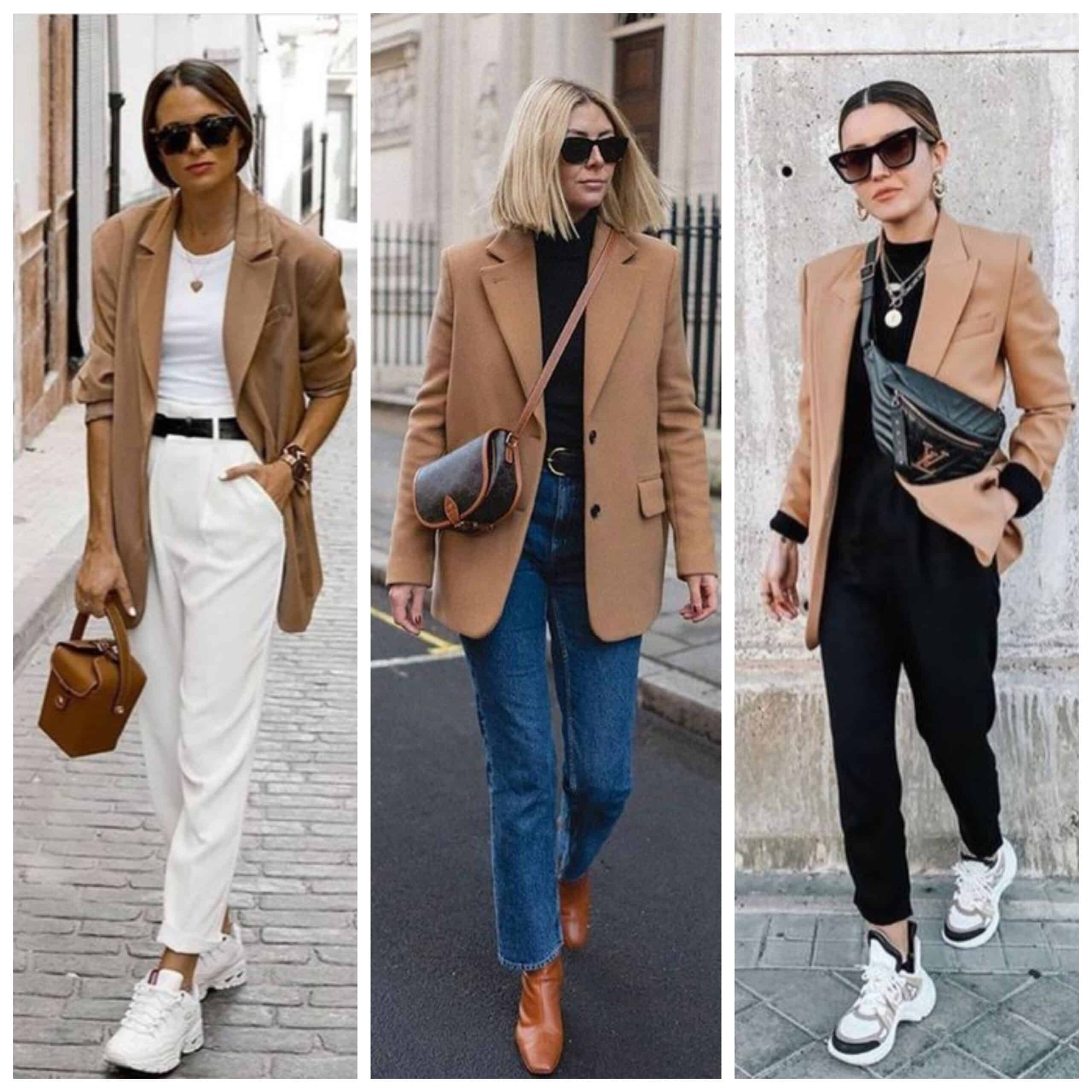 Outfits con blazer beige para mujer