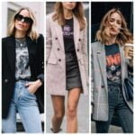 Outfits con blazer y camiseta para mujer