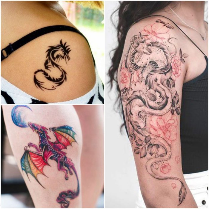 tatoo de dragon para mujer