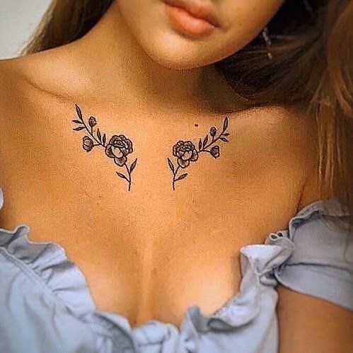 tatuaje flores pecho concordia