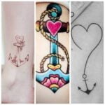 Tatuaje de ancla para mujer