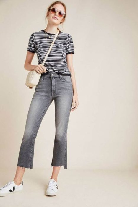 OUTFIT INFORMAL con jeans gris