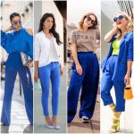 outfit con pantalon azul electrico