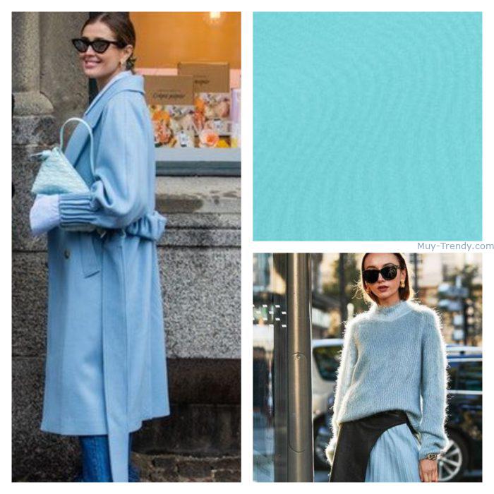 Celeste azulado Colores de moda invierno 2023 Tendencias