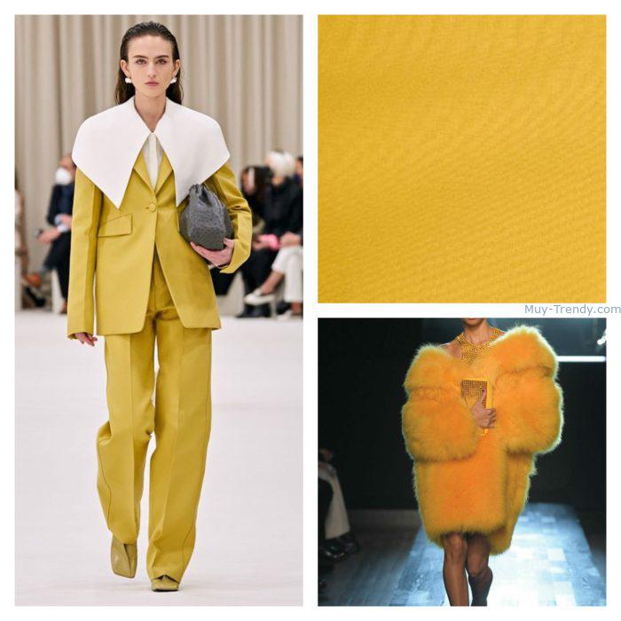 Mostaza Colores de moda invierno 2023 Tendencias