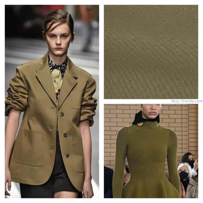 Verde olivo Colores de moda invierno 2023 Tendencias