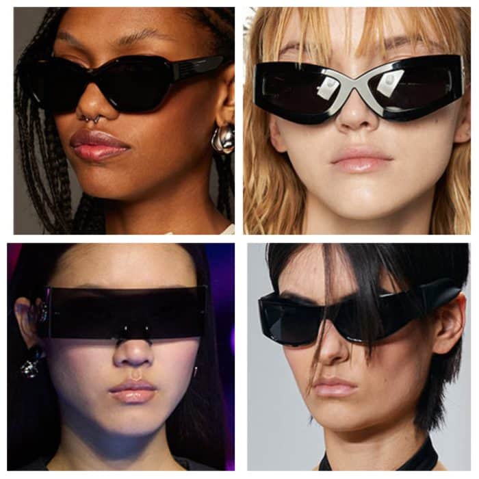 Lentes negros Gafas de sol de moda invierno 2023