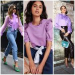 blusa lila outfit