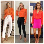 blusa naranja look