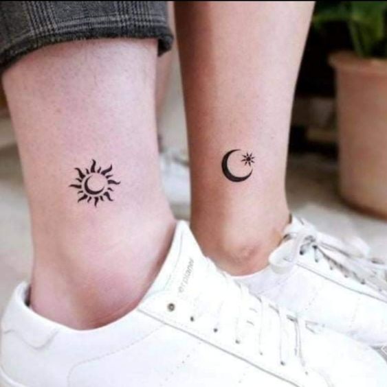 tatuajes pequenos de sol y luna