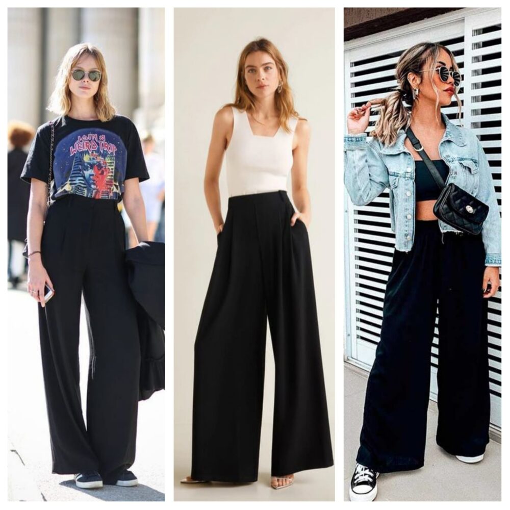 fiabilidad Ajustamiento comerciante Combinar pantalón palazzo negro 2023 - Outfits mujer - Muy Trendy