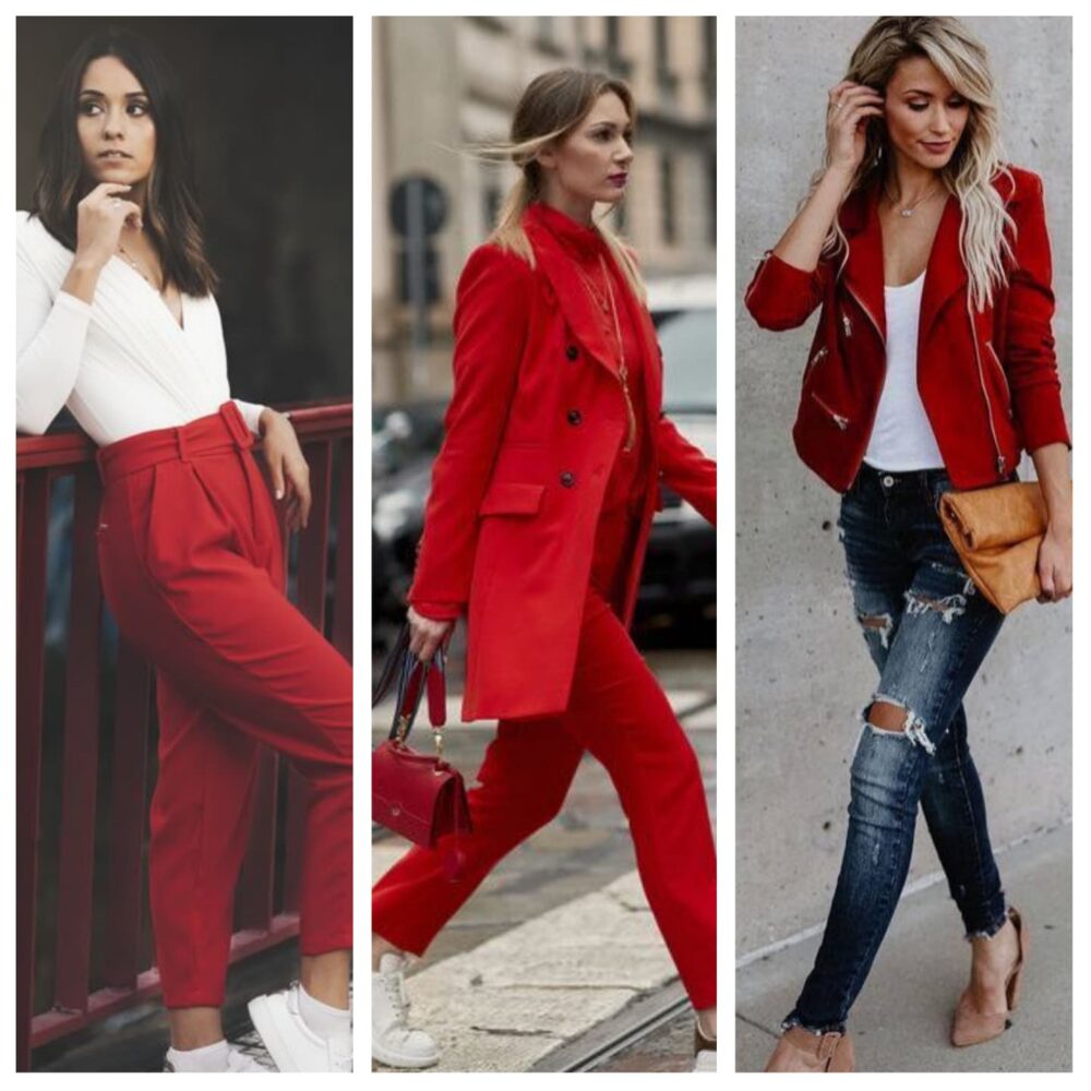 Outfits con ropa roja para mujer