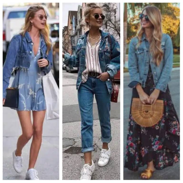 Outfits para mujer con chaqueta de jeans