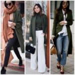 outfit con tapado verde oscuro