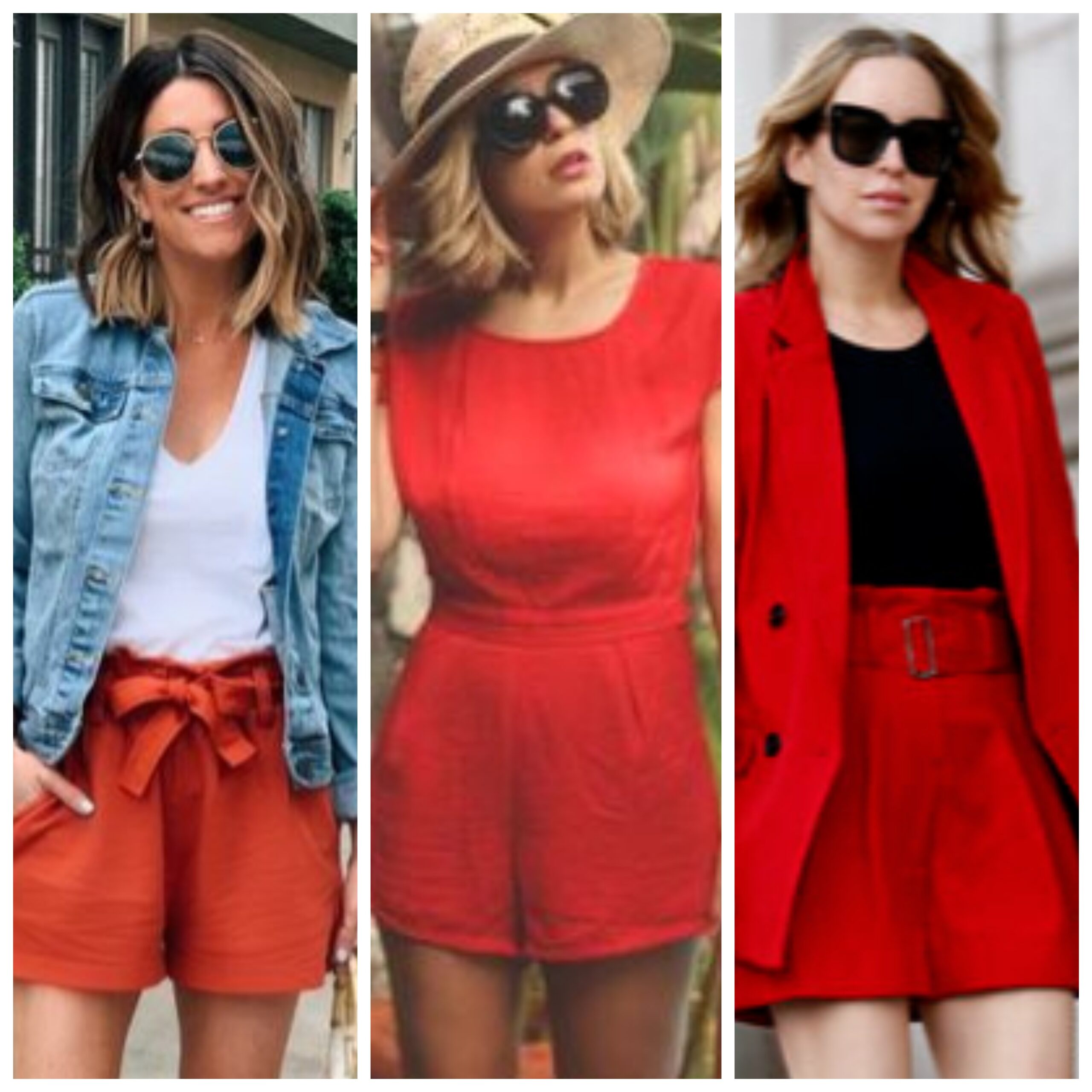 Outfits con short rojo para mujer