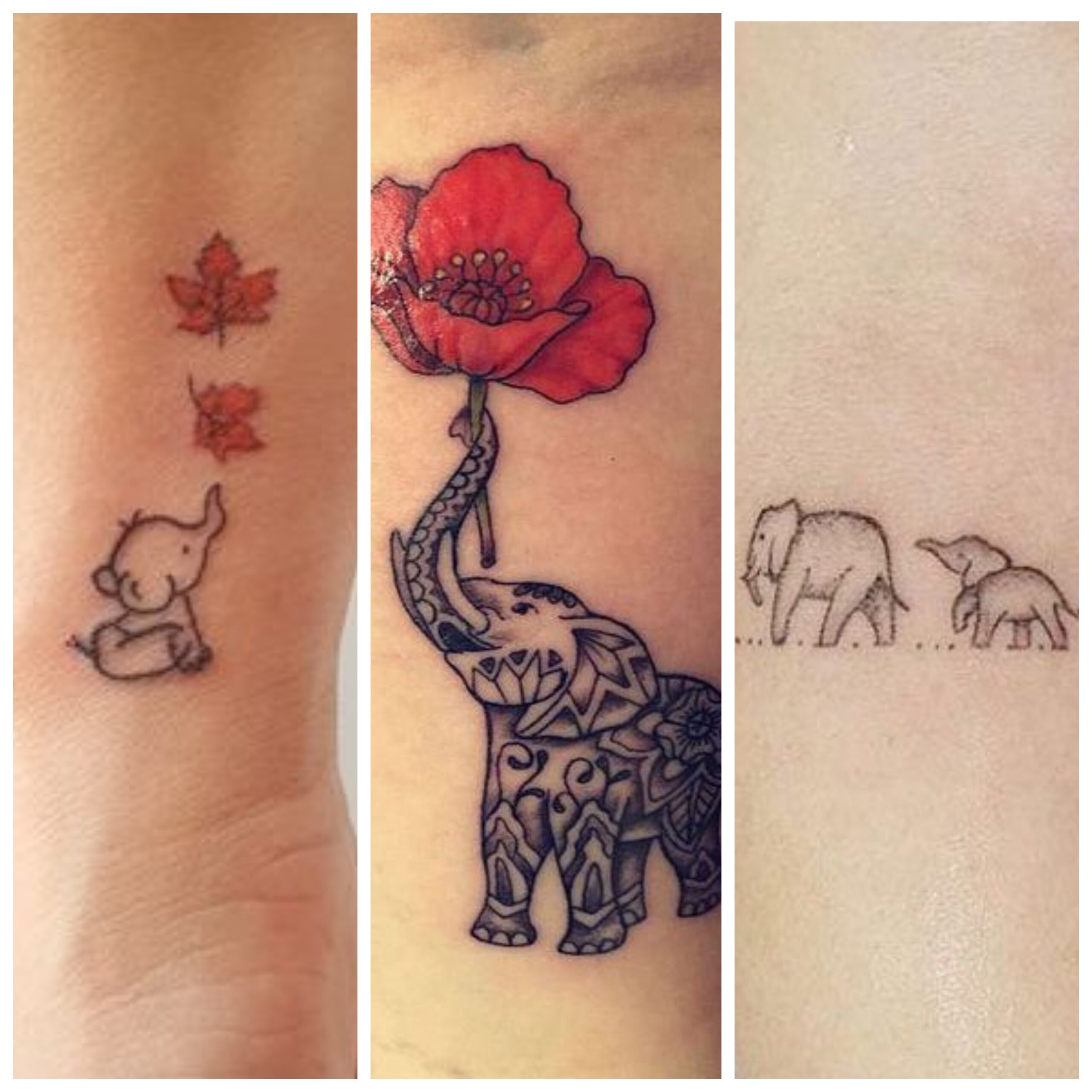 Tatuajes de elefantes para mujer