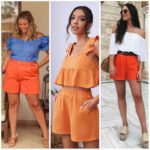 outfit con short naranja