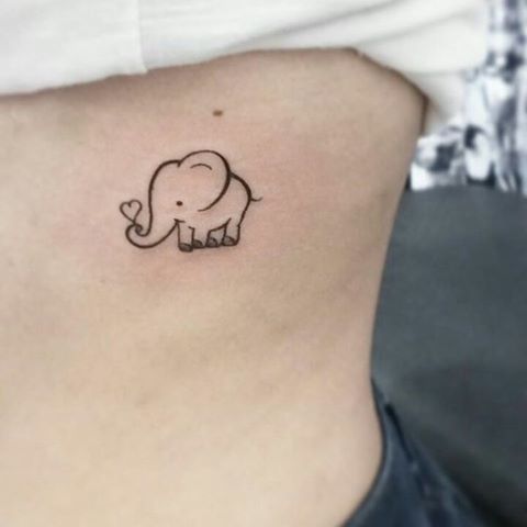 tatuaje elefante simple