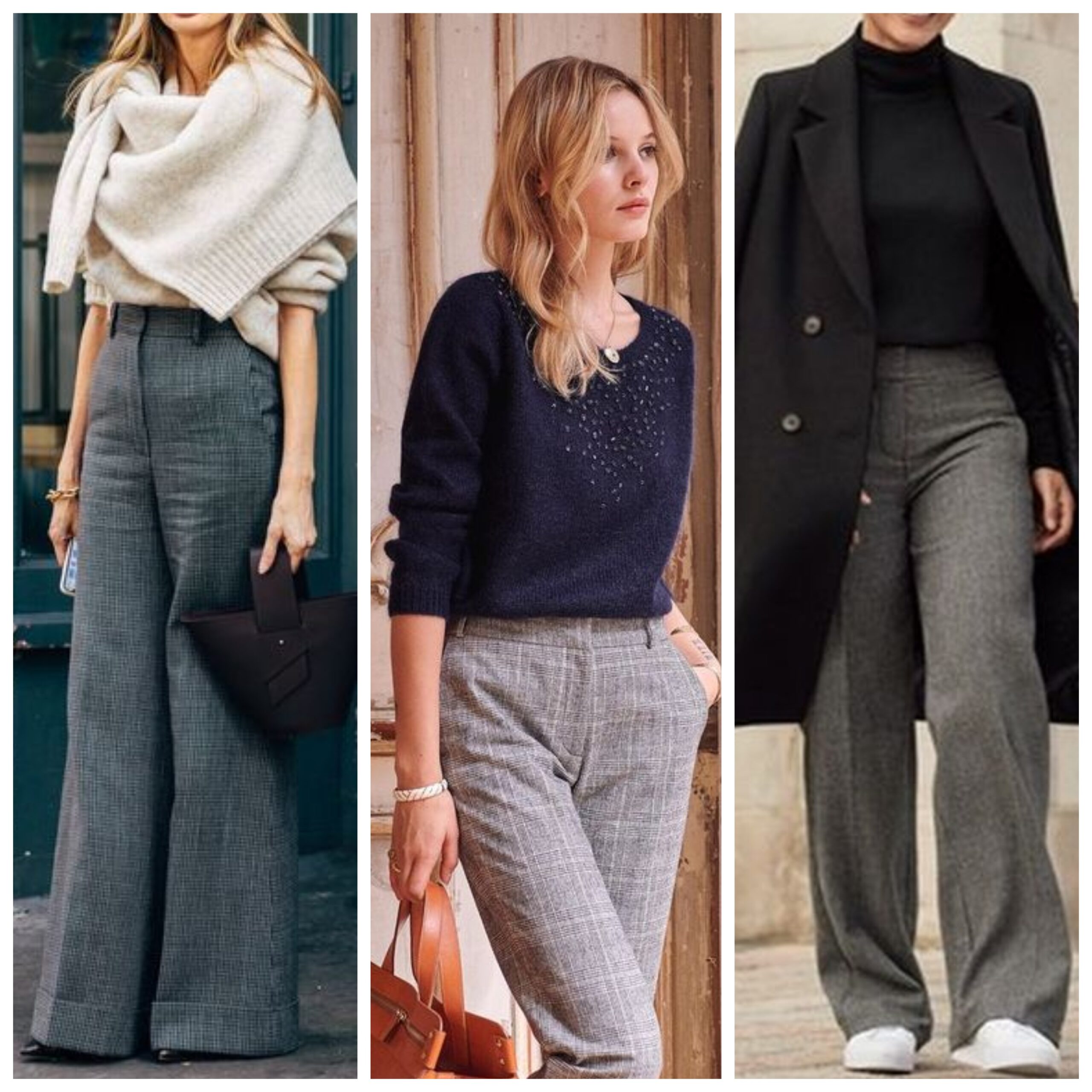 Outfit con pantalón gris: 27 looks de moda para mujeres con actitud   Outfit con pantalon gris, Como combinar pantalon gris, Pantalón gris