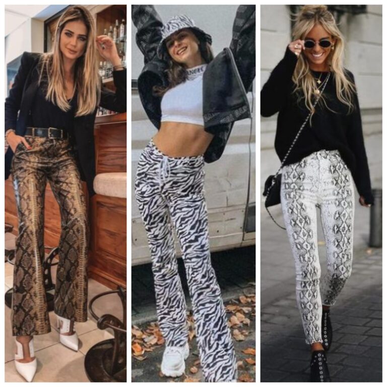 Outfits con pantalones animal print para mujer