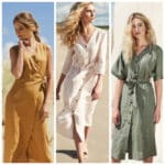 Outfits con vestido de lino para verano