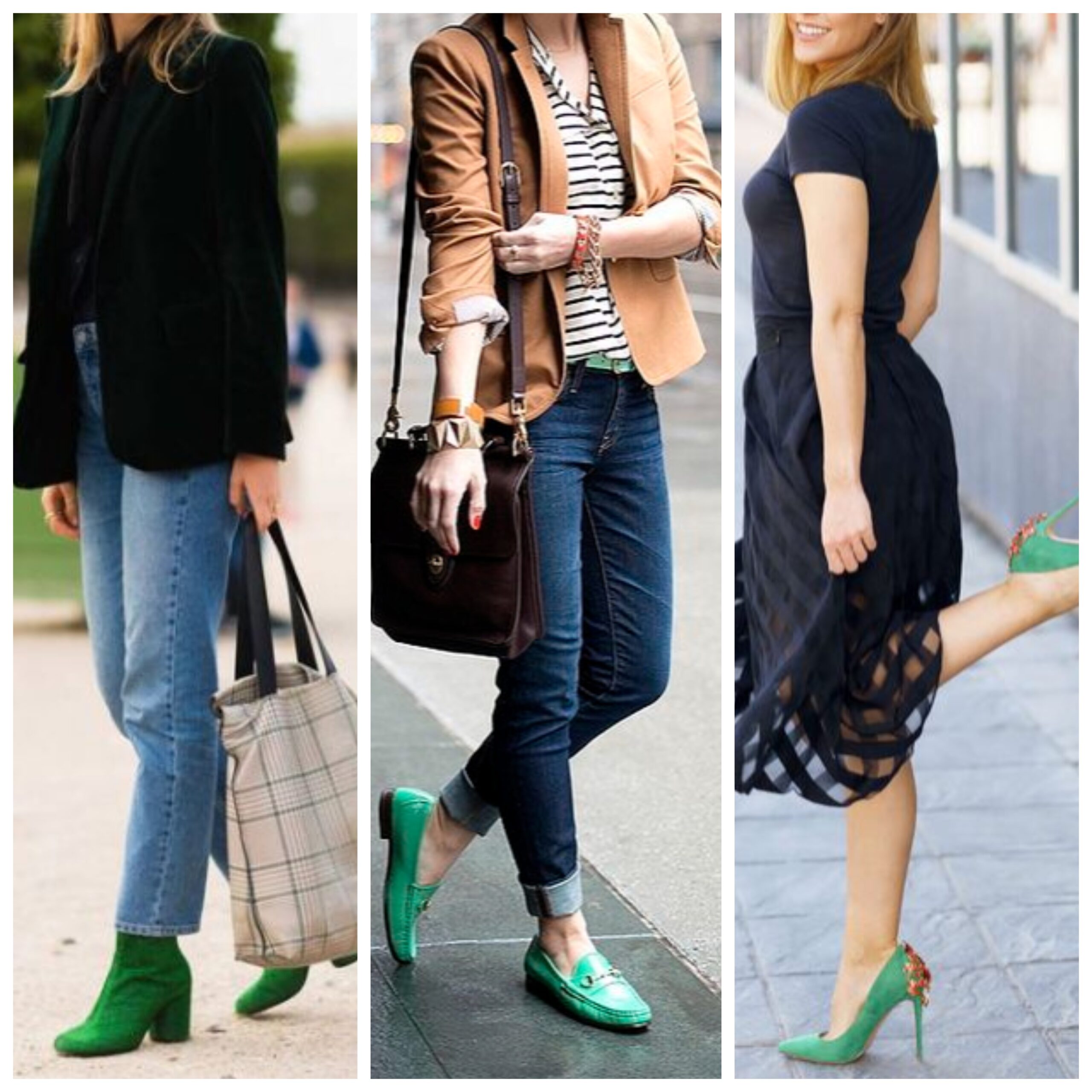 Outfits con zapatos verdes para mujer