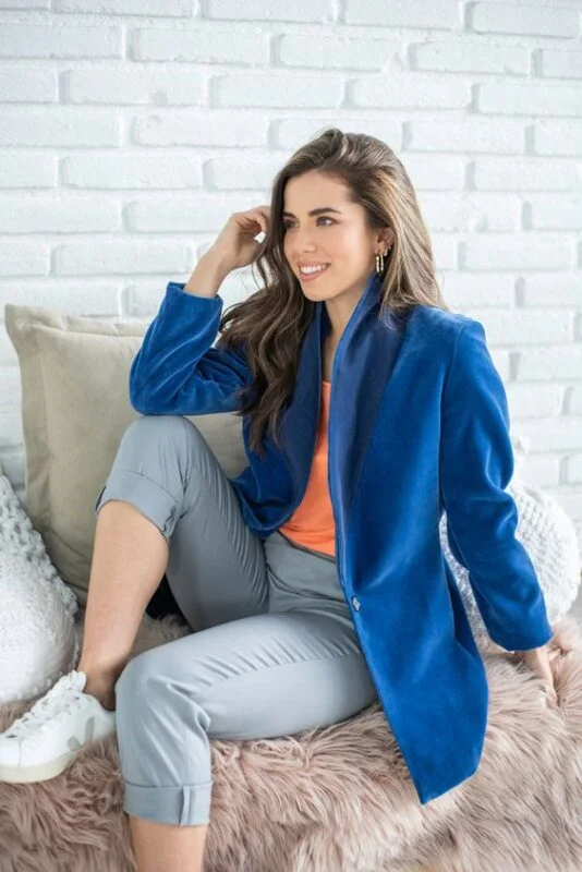 blazwer azul francia look casual zapatillas