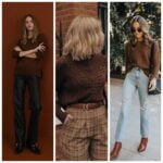 outfit con sweater marron