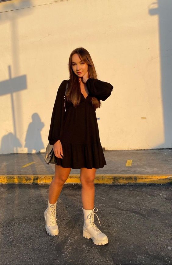 Outfits con botas color hueso 2024 como combinarla Muy Trendy