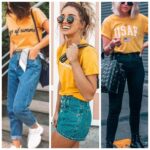Outfit con camiseta amarilla