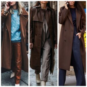 Outfits con sacos marron oscuros