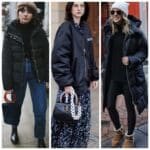 Outfits modernos y casuales con campera negra abrigada
