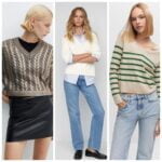 Outfits para mujer con sweater cuello pico