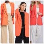 Outfits con blazer coral
