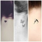 Tatuaje en el cuello para mujer