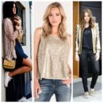 outfit casual con dorado