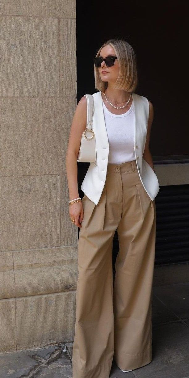 Como combinar chaleco blanco 2025 - Outfits mujer - Muy Trendy