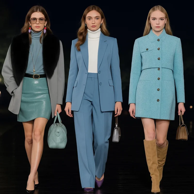 celeste retro Colores invierno 2026
